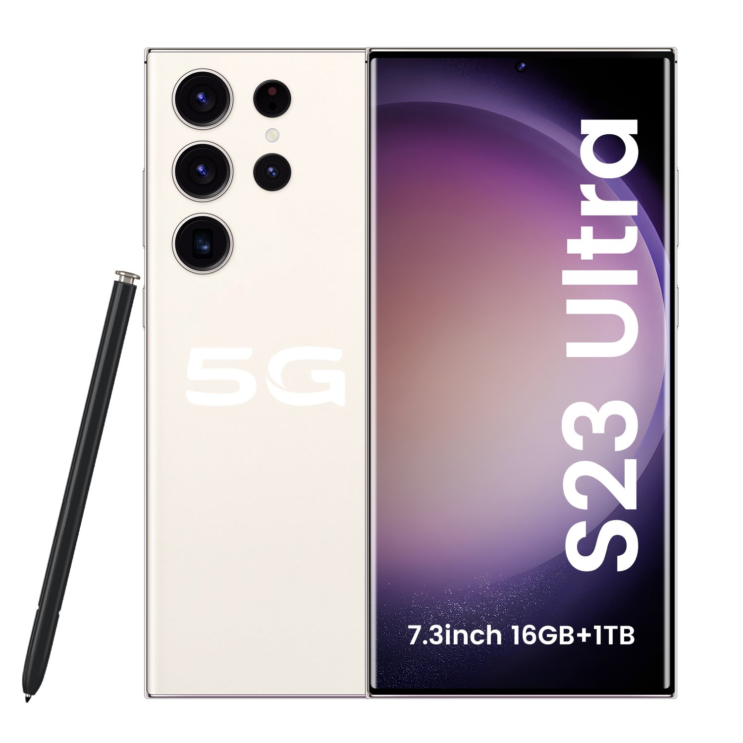 Global Version S23 ultra phone 16GB+1TB Full Screen Mobile Phone 7.3Inch HD Cellphones 8000mAh 3G/4G/5G Gaming Smartphones